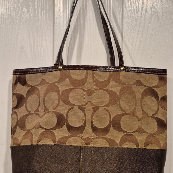 COACH Monogram Canvas Tote Bag - Picture 2 of 6